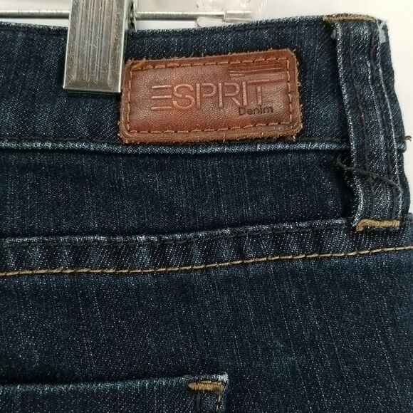 Esprit Jeans Women's Size 29 Flared Blue 5 Pocket Front Button Zipper Closure - Picture 7 of 11